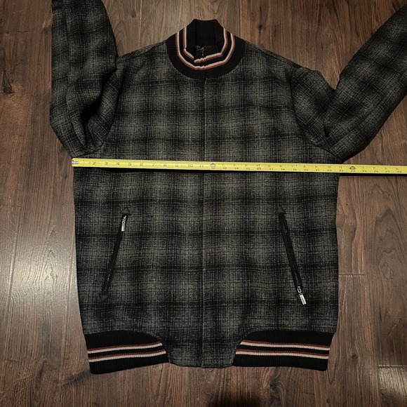 Forever 21 Men Los Angeles Varsity Bomber Retro Streetwear Coat Jacket Gray XL - Picture 14 of 16